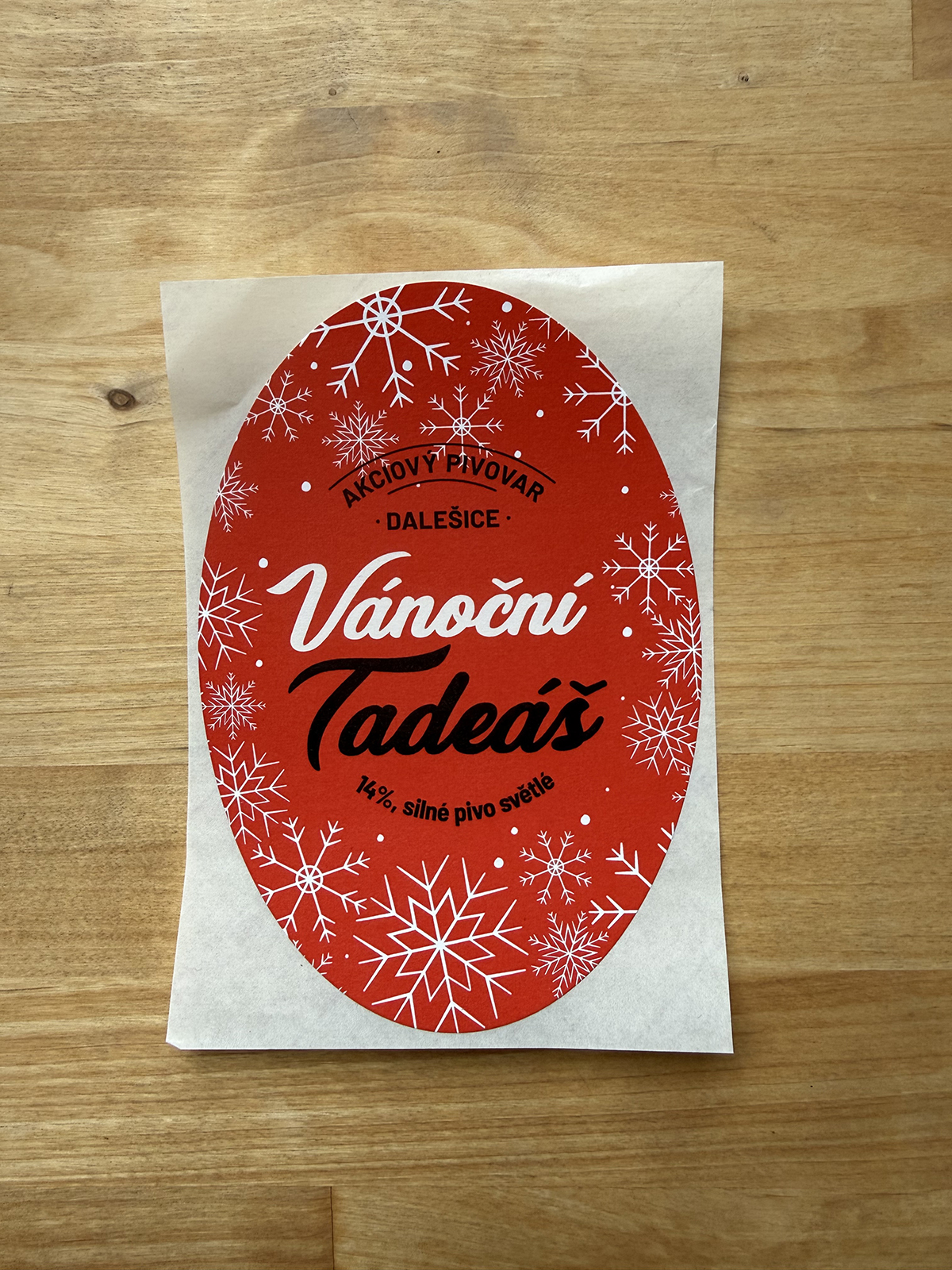 Pivní etiketa - Vánoční Tadeáš